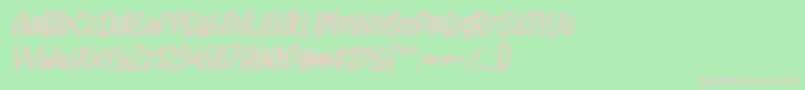 Bronice Font Italic by 7NTypes Font – Pink Fonts on Green Background