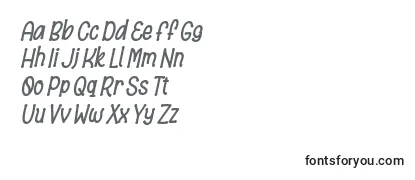 Überblick über die Schriftart Bronice Font Italic by 7NTypes