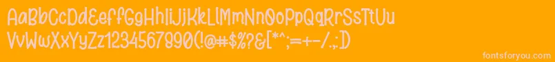 Fonte Bronice Font Regular by 7NTypes – fontes rosa em um fundo laranja