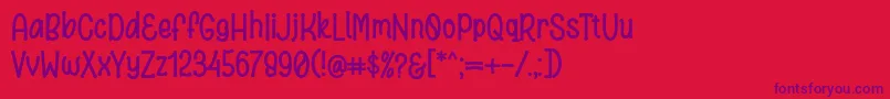 Weitere Informationen zur Bronice Font Regular by 7NTypes-Schriftart Bronice Font Regular by 7NTypes-Schriftart – Violette Schriften auf rotem Hintergrund