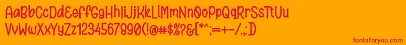 Bronice Font Regular by 7NTypes Font – Red Fonts on Orange Background