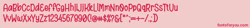 Bronice Font Regular by 7NTypes Font – Red Fonts on Pink Background