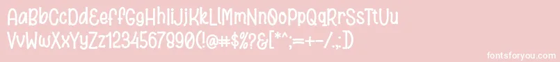 Bronice Font Regular by 7NTypes Font – White Fonts on Pink Background