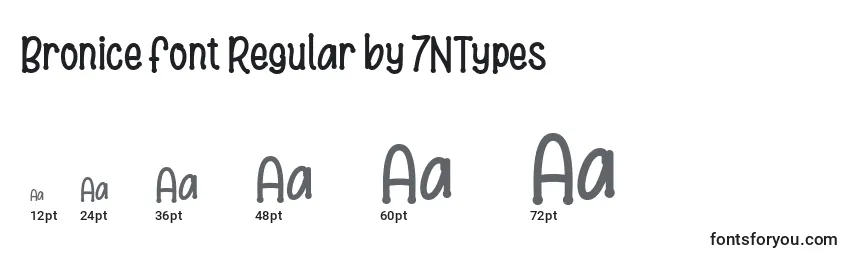 Rozmiary czcionki Bronice Font Regular by 7NTypes