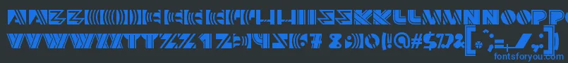 Więcej informacji o czcionce Bronium Czcionka Bronium – niebieskie czcionki na czarnym tle