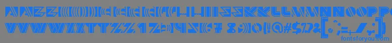 Bronium Font – Blue Fonts on Gray Background