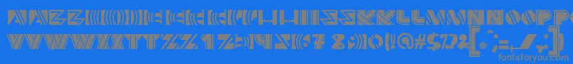 Bronium Font – Gray Fonts on Blue Background