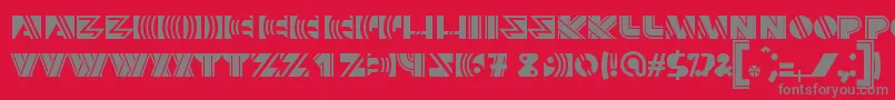 Bronium Font – Gray Fonts on Red Background