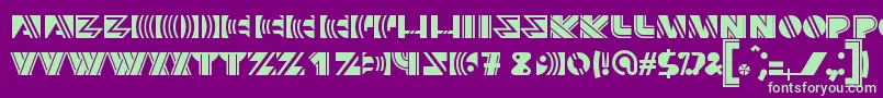 Bronium Font – Green Fonts on Purple Background
