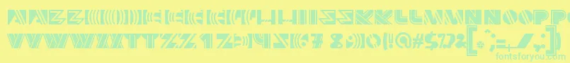 More about Bronium Font Bronium Font – Green Fonts on Yellow Background
