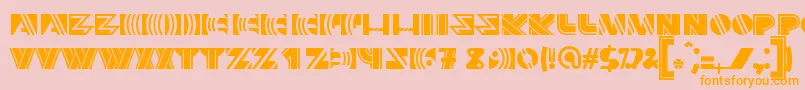 Bronium Font – Orange Fonts on Pink Background