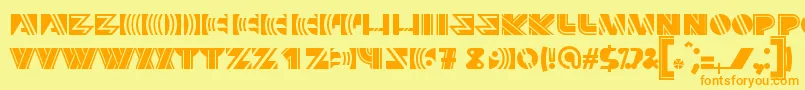 Bronium Font – Orange Fonts on Yellow Background
