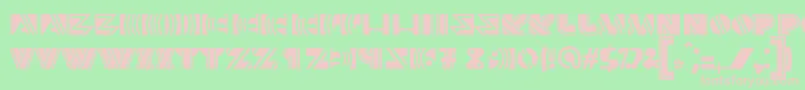 フォントBronium – 緑の背景にピンクのフォント
