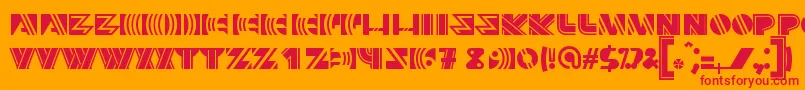 Więcej informacji o czcionce Bronium Czcionka Bronium – czerwone czcionki na pomarańczowym tle