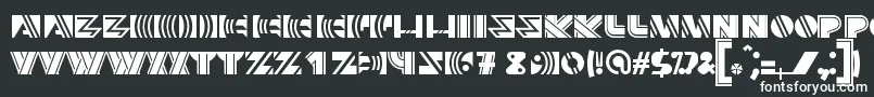 フォントBronium – 黒い背景に白い文字