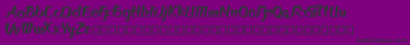 Bronkos Font – Black Fonts on Purple Background