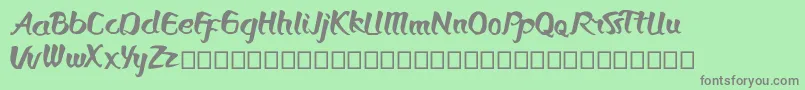 Bronkos Font – Gray Fonts on Green Background