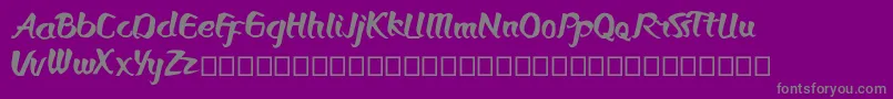 Lisätietoja Bronkos-fontista Bronkos-fontti – harmaat kirjasimet violetilla taustalla
