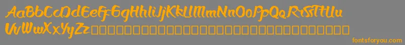 Bronkos Font – Orange Fonts on Gray Background