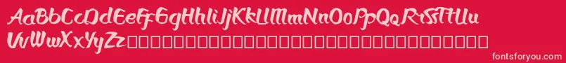 Bronkos Font – Pink Fonts on Red Background