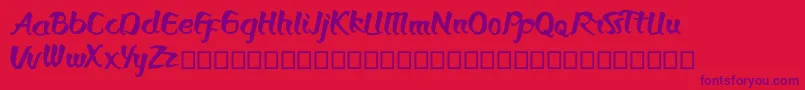 Bronkos Font – Purple Fonts on Red Background