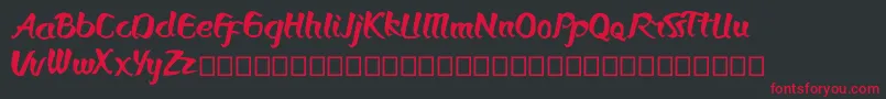 Bronkos Font – Red Fonts on Black Background