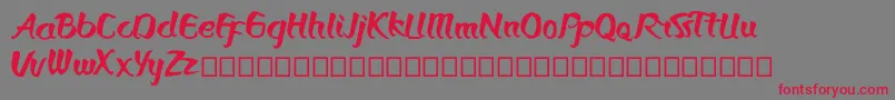 Bronkos Font – Red Fonts on Gray Background