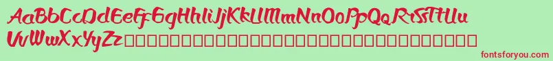 Bronkos Font – Red Fonts on Green Background