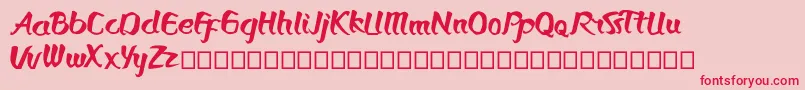 Bronkos Font – Red Fonts on Pink Background