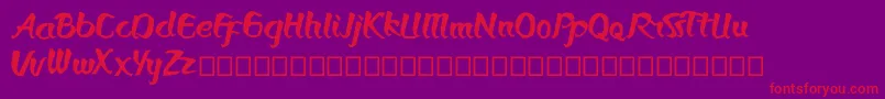Bronkos Font – Red Fonts on Purple Background