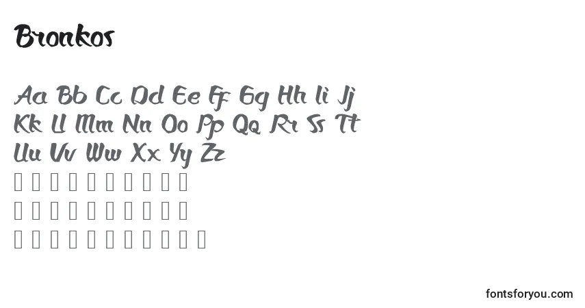 Police Bronkos (122247) - Alphabet, Chiffres, Caractères Spéciaux