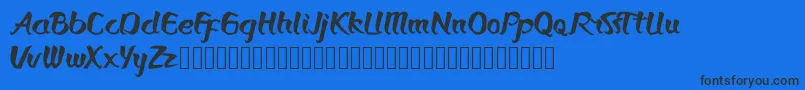 Bronkos Font – Black Fonts on Blue Background