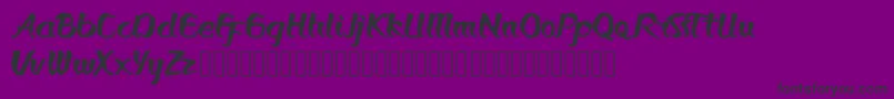 Bronkos Font – Black Fonts on Purple Background