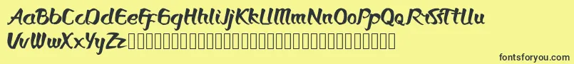 Bronkos Font – Black Fonts on Yellow Background