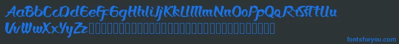 Bronkos Font – Blue Fonts on Black Background