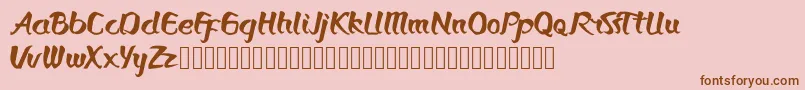Bronkos Font – Brown Fonts on Pink Background