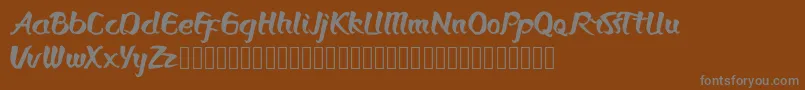 Bronkos Font – Gray Fonts on Brown Background