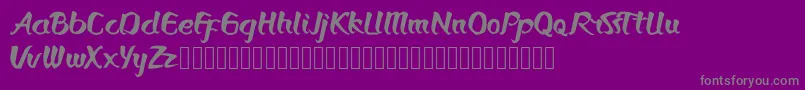 Bronkos Font – Gray Fonts on Purple Background