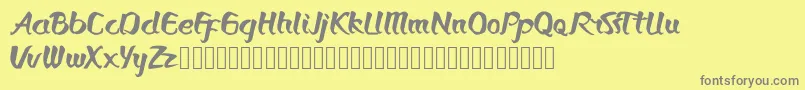 Bronkos Font – Gray Fonts on Yellow Background