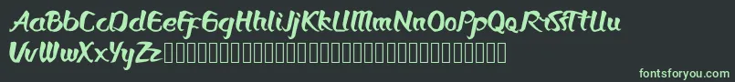 フォントBronkos – 黒い背景に緑の文字