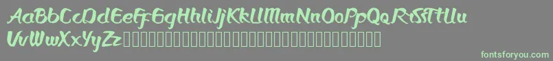 Bronkos Font – Green Fonts on Gray Background