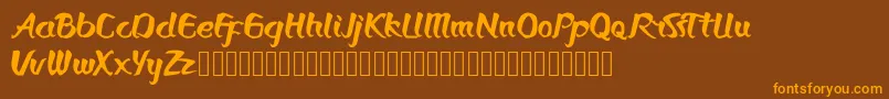 Bronkos Font – Orange Fonts on Brown Background