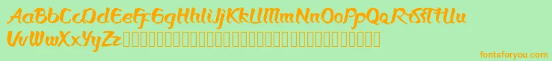 Bronkos Font – Orange Fonts on Green Background