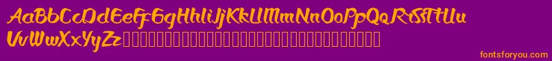 Bronkos Font – Orange Fonts on Purple Background