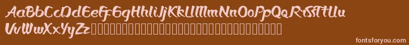 Bronkos Font – Pink Fonts on Brown Background