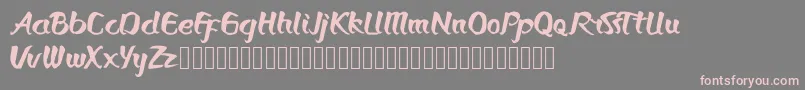 Bronkos Font – Pink Fonts on Gray Background
