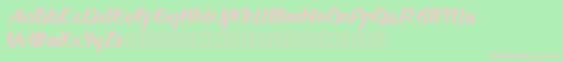 Bronkos Font – Pink Fonts on Green Background