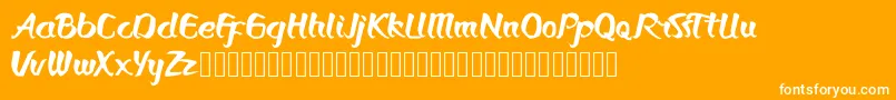 Bronkos Font – White Fonts on Orange Background