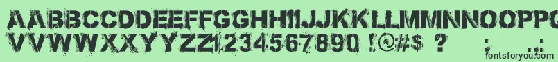 Bronx Bystreets 1 4 PERSONAL USE ONLY Font – Black Fonts on Green Background