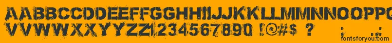 Bronx Bystreets 1 4 PERSONAL USE ONLY-Schriftart – Schwarze Schriften auf orangefarbenem Hintergrund
